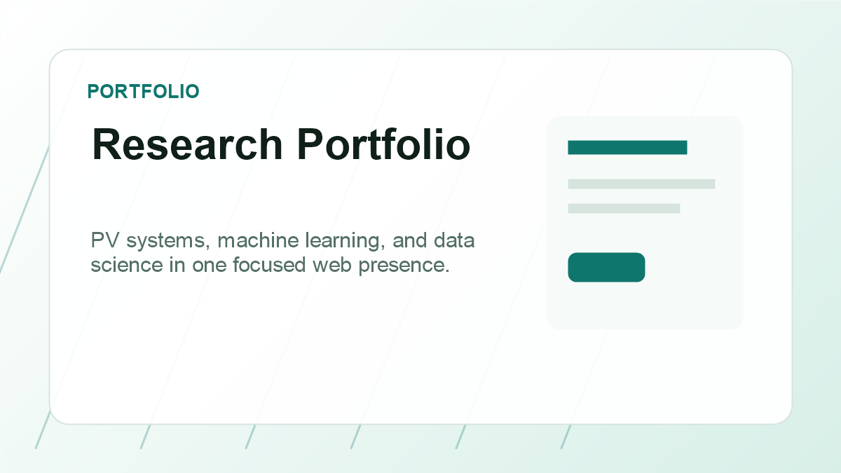 Preview graphic for the research portfolio homepage