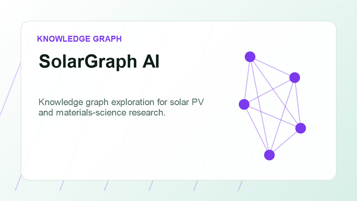 Preview graphic for SolarGraph AI knowledge graph exploration